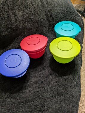 Tupperware  Mini Impressions Bowls Set of 4 Multicolor Storage Bowls 550 ml each